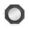 Hello Honey® Black Hexagonal Carved Wood Framed Wall Mirror